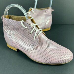 ❤️ J.Shoes Chic Lace-Up Pink Ankle Boots Women’s Size 6.5